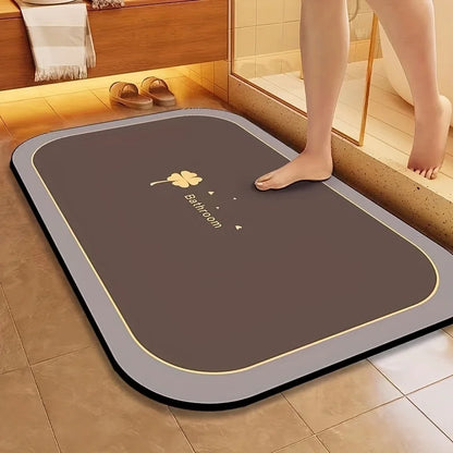 Diatomite Bath Mat - Super Absorbent & Quick-Dry Non-Slip Bathroom Floor Mat