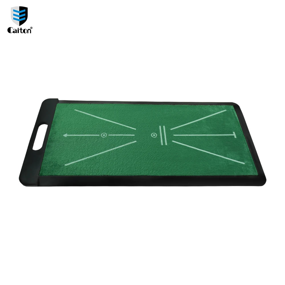 Premium Golf Swing Mat - Velvet Training Surface with Non-Slip Rubber Base