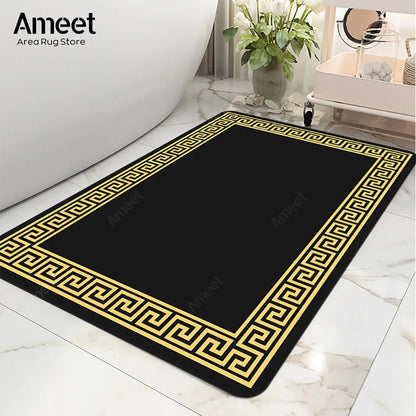 Luxury Absorbent Bath Mat - Non-Slip Kitchen & Bathroom Rug, Machine Washable