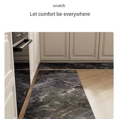 Marble Diatomite Mat 2-Piece Set - Light Luxury, Absorbent & Non-Slip