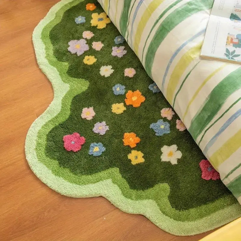 Moss Flower Area Rug - Ultra Soft Carpet for Living Room, Bedroom & Nursery