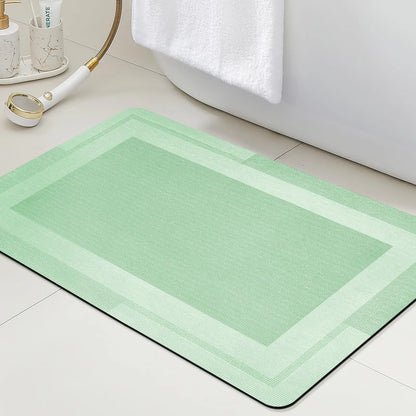 Machine Washable Bath Mat - Ultra Absorbent & Non-Slip with Rubber Backing