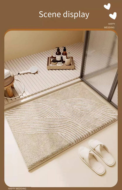Faux Cashmere Bath Mat - Ultra Soft & Absorbent Bathroom Rug for Toilet and Shower