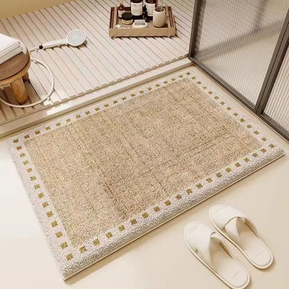 Faux Cashmere Bath Mat - Ultra Soft & Absorbent Bathroom Rug for Toilet and Shower