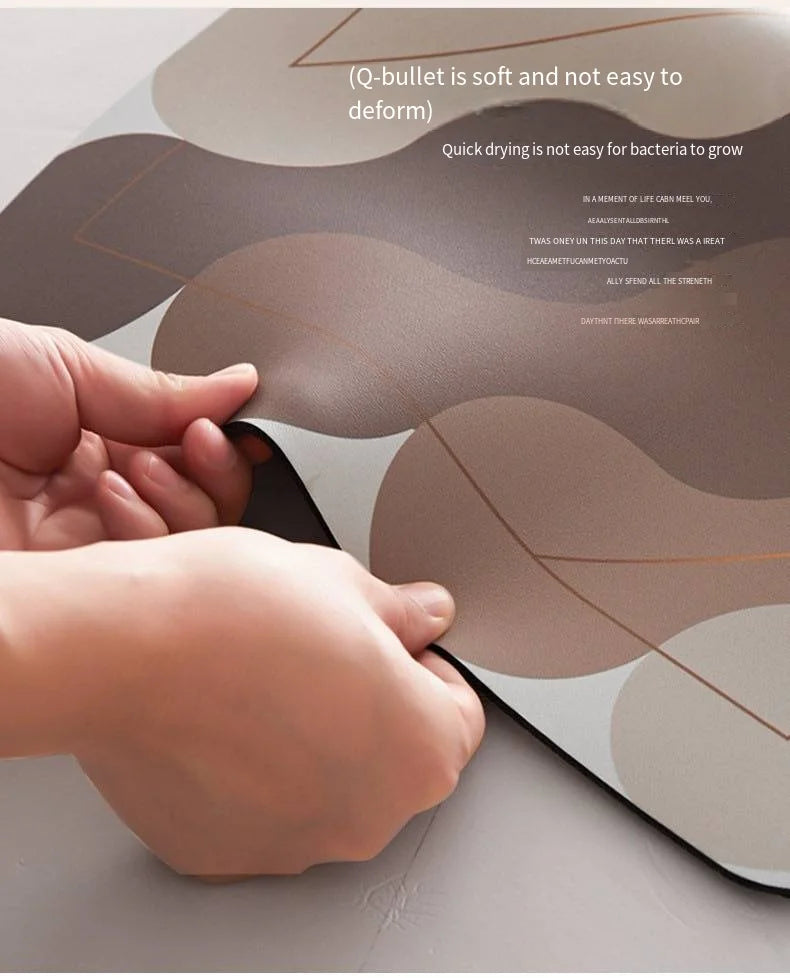 Cartoon Diatomite Pet Mat - Scratch Resistant, Anti-Slip & Leak Proof Tray