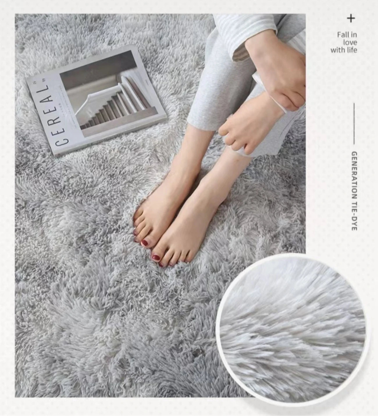 Luxury Plush Rug for Girls Room - Soft & Easy Care Bedside or Living Room Carpet