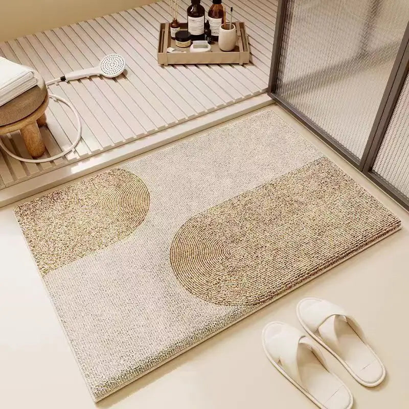 Faux Cashmere Bath Mat - Ultra Soft & Absorbent Bathroom Rug for Toilet and Shower