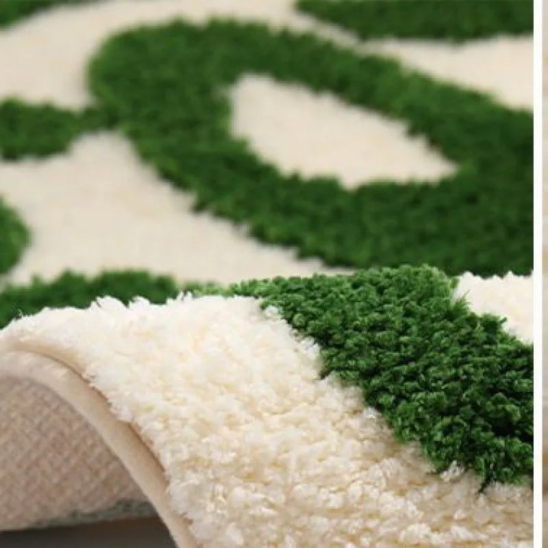 Funny Art Plush Rug - Special Shaped Faux Cashmere Carpet for Living Room