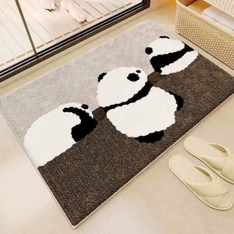 Cartoon Plush Bath Mat - Super Absorbent & Dirt Resistant Faux Cashmere Rug