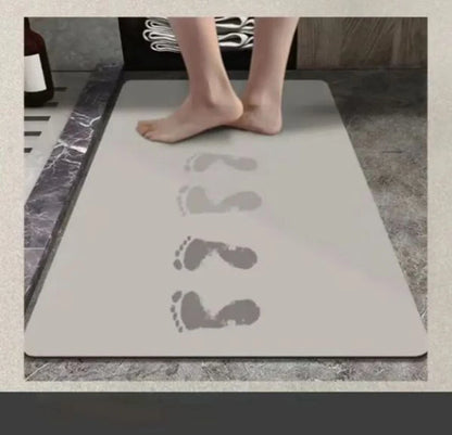 Cartoon Diatomite Kitchen Mat - Oil & Water Absorbent, Non-Slip Floor Pad