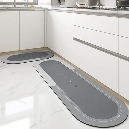 Diatomite Mat 2-Piece Set - Non-Slip & Absorbent for Kitchen Sink & Bathroom