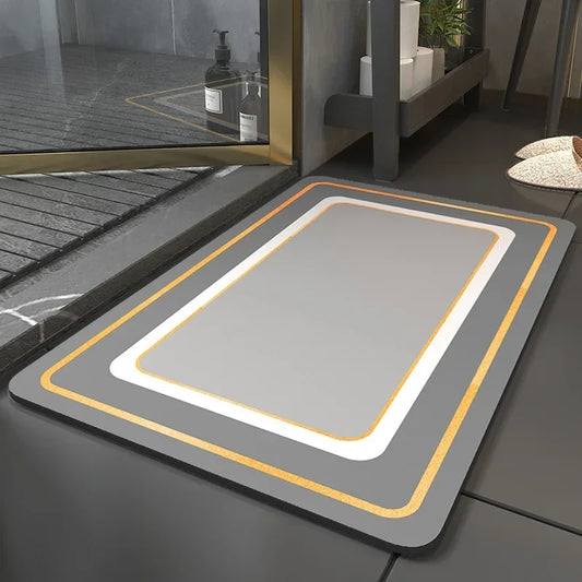 Nordic Diatomite Bath Mat - Soft, Super Absorbent & Non-Slip Toilet Rug