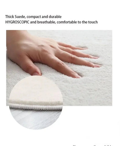 Plush Absorbent Bath Mat - Non-Slip Faux Cashmere Rug for Easy Cleaning