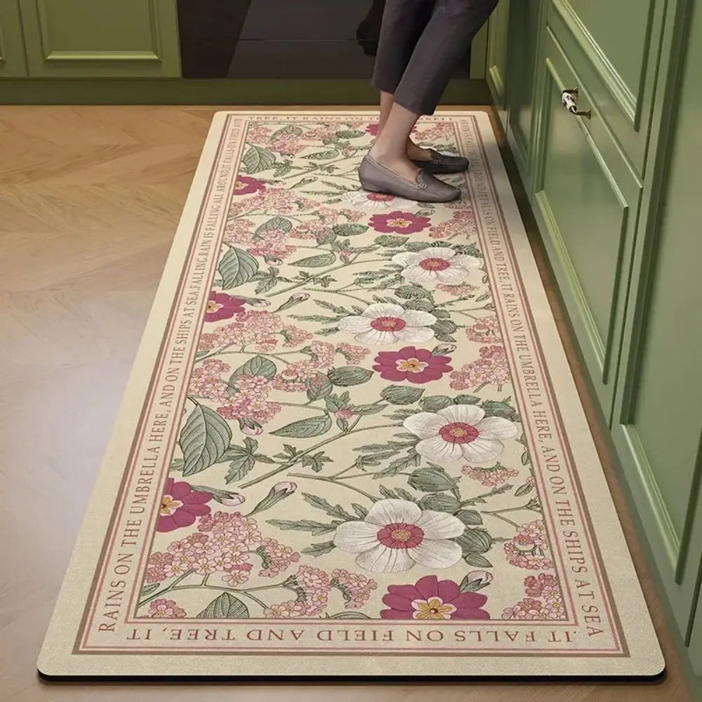 Machine Washable Diatomite Kitchen Mat - Quick-Dry, Absorbent & Non-Slip