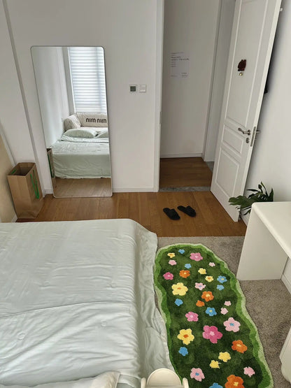 Spring Moss Plush Rug - Soft Faux Cashmere, Dirt Resistant & Easy Care