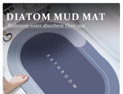 Diatom Mud Bath Mat - Super Absorbent & Fast-Drying Non-Slip Floor Mat for Bathroom