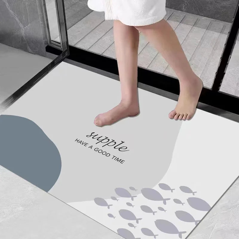 40x60cm Diatomite Mat - Water-Absorbent & Non-Slip for Bathroom & Kitchen