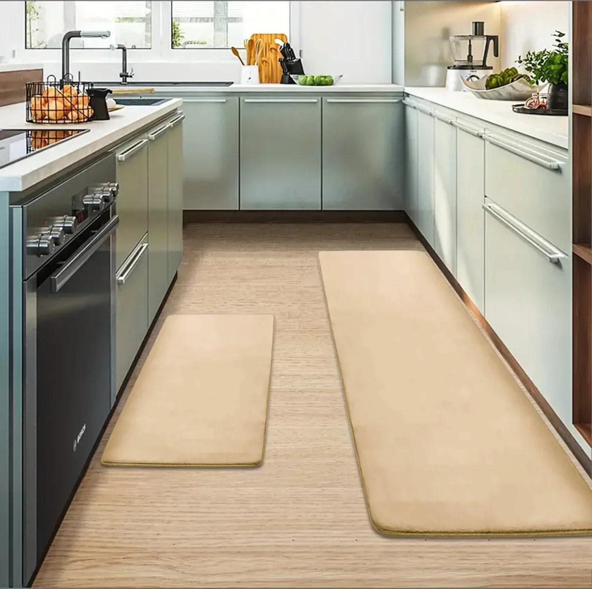 Oil-Resistant Kitchen Runner Mat - Long Anti-Fouling & Absorbent Floor Rug