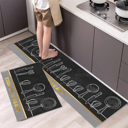 Diatomaceous Earth Kitchen Runner - Long, Absorbent & Non-Slip Floor Mat