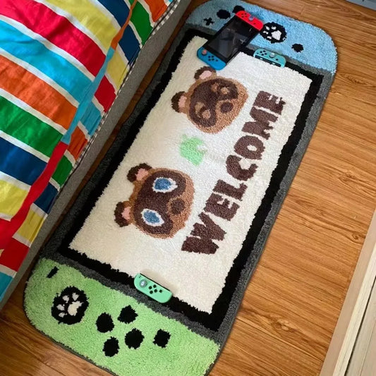 Game Controller Rug, Plush Video Game Carpet for Bedroom, Kids Playroom Mat, Cartoon Shaped Floor Decor, Gamer Gift Idea