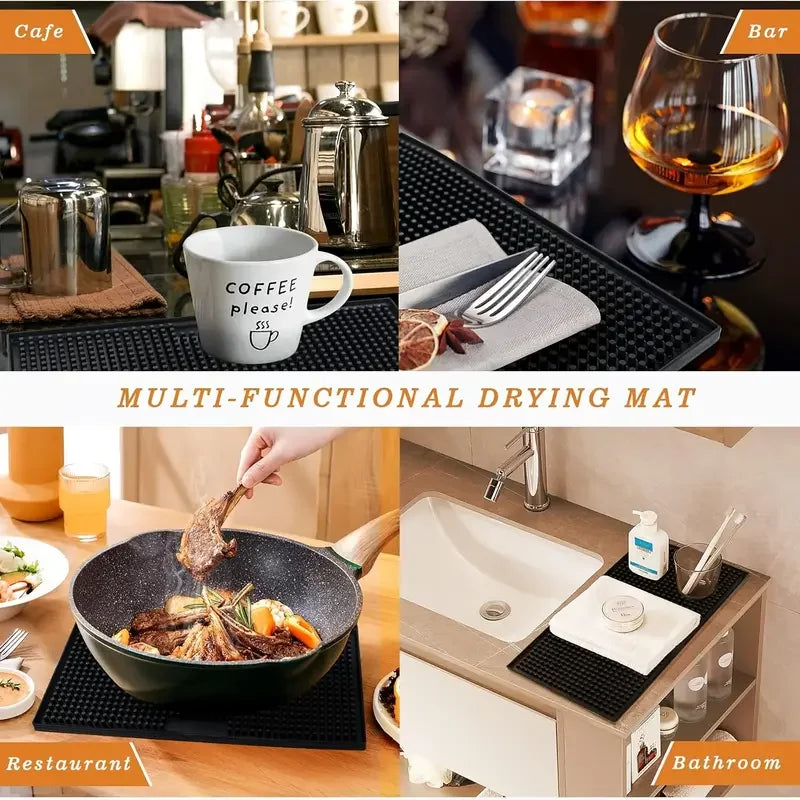 Absorbent Non-Slip Bar Mat - Drying Pad for Sink, Coffee Station & Countertops