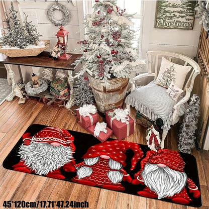 Christmas Doormat with Santa & Reindeer - Non-Slip Festive Home Decor Mat