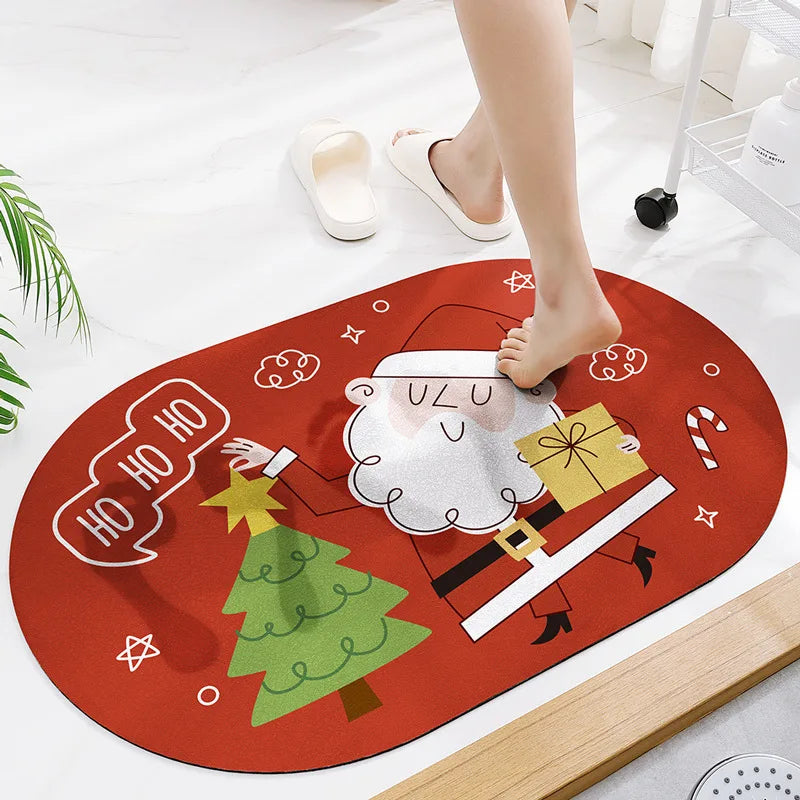 Cartoon Bath Mat - Quick-Dry, Absorbent & Non-Slip Kids Bathroom Rug