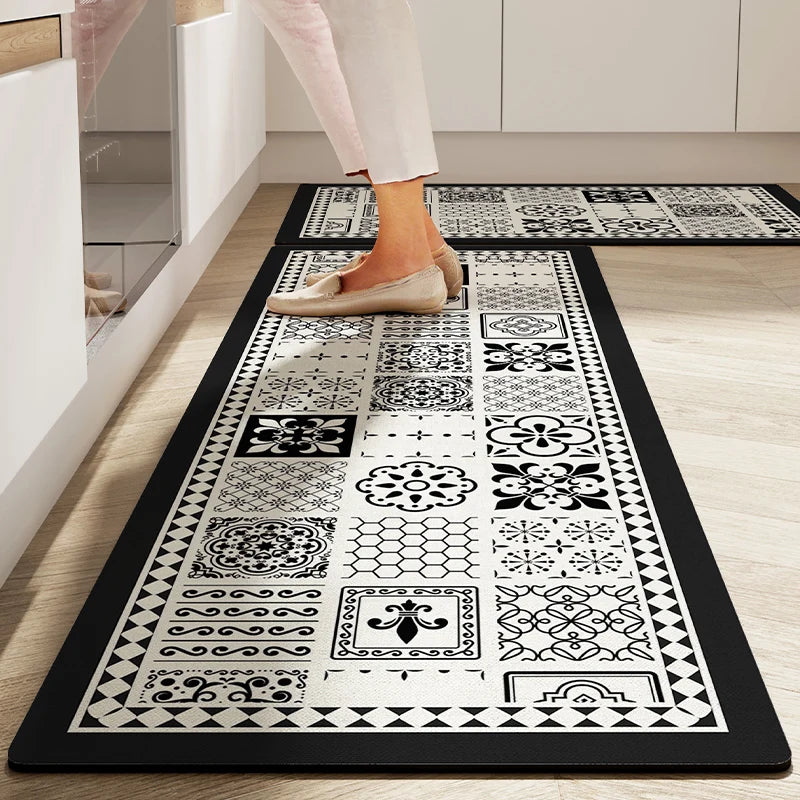 American Retro Kitchen Mat - Oil Proof Diatomite, Absorbent & Non-Slip