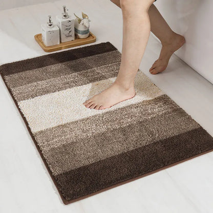 Plush Absorbent Bath Mat - Non-Slip Faux Cashmere Rug for Easy Cleaning