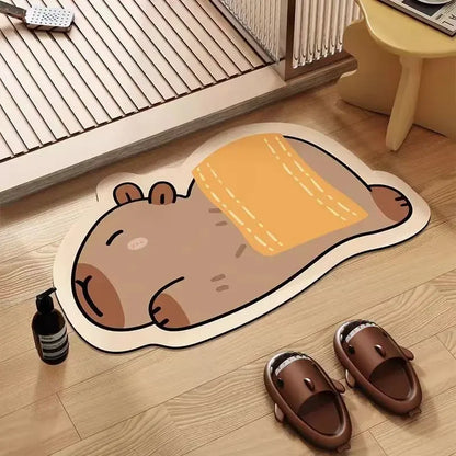 Cute Diatomite Bath Mat - Quick-Dry, Super Absorbent & Non-Slip