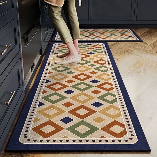 American Retro Floor Mat - Non-Slip Kitchen & Entryway Rug, Vintage Style Decor