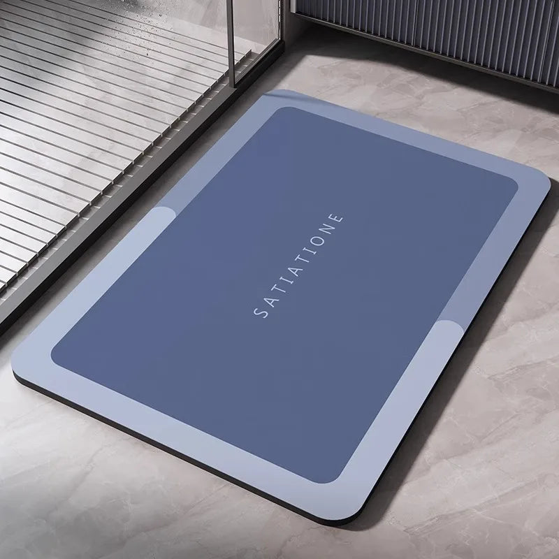 Diatomaceous Earth Bath Mat - Super Absorbent & Quick-Dry Non-Slip Bathroom Floor Mat