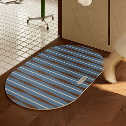 Simple Diatomite Bath Mat - Super Absorbent & Non-Slip Toilet Foot Rug