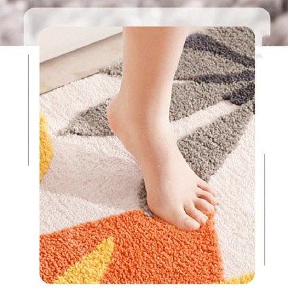 Kids Letter Bath Mat - Cute, Non-Slip & Absorbent Microfiber Rug