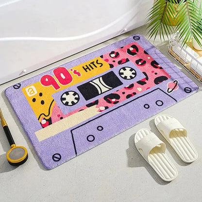 Cartoon Music Tape Doormat - Waterproof & Non-Slip Entrance Mat for Balcony & Bathroom