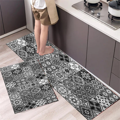 Modern Retro Floor Mat - Non-Slip & Durable Area Rug for Living Room and Kitchen