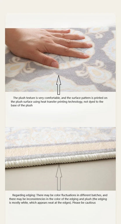 Luxury Plush Runner Rug for Girls Room - Long Faux Cashmere Bedside Carpet