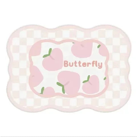 Cute Girl & Heart Print Rug - Soft Faux Cashmere Carpet for Bedroom & Nursery