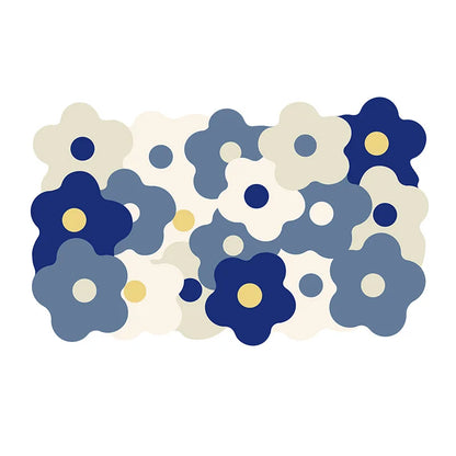 Floral Diatomite Mat - Water-Absorbing & Non-Slip for Kitchen and Bathroom