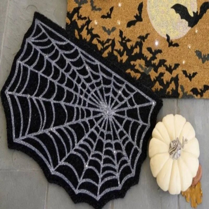 Halloween Doormat - Plush Faux Cashmere & Absorbent Welcome Mat for Spooky Decor