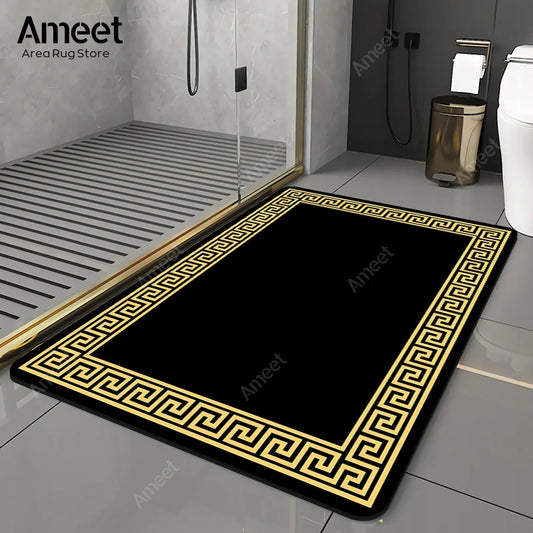 Luxury Absorbent Bath Mat - Non-Slip Kitchen & Bathroom Rug, Machine Washable