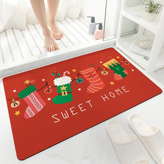 Cartoon Bath Mat - Quick-Dry, Absorbent & Non-Slip Kids Bathroom Rug