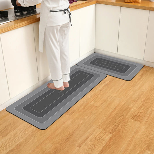Diatomite Kitchen & Bath Mat - Waterproof, Non-Slip & Anti-Foul Floor Pad