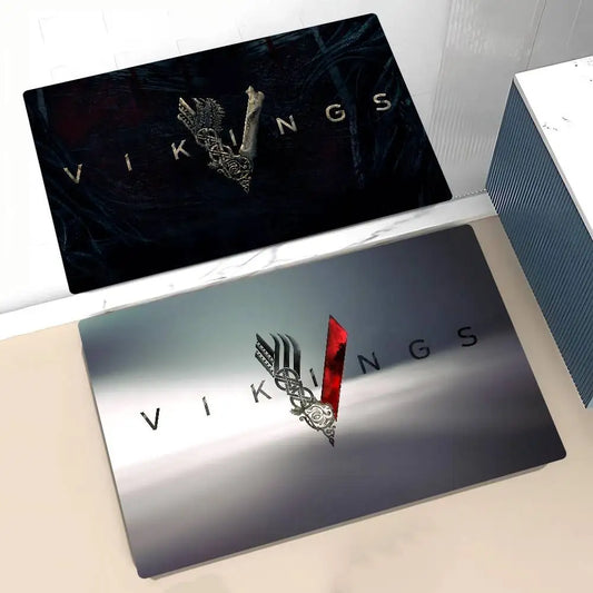Vikings Anime Logo Mat - Non-Slip Doormat for Game Room & Bedroom Decor