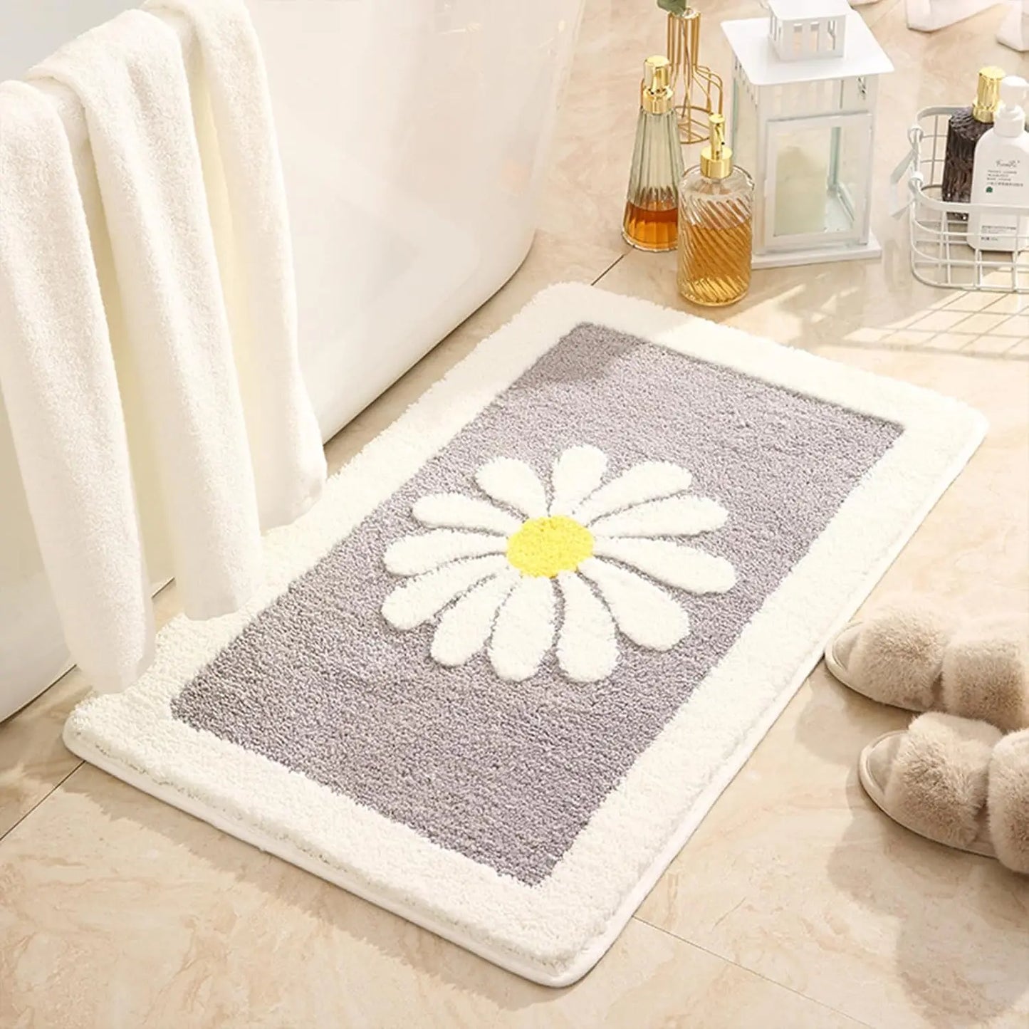 "Take It Off" Funny Bath Mat - Green Cute & Machine Washable Shower Rug
