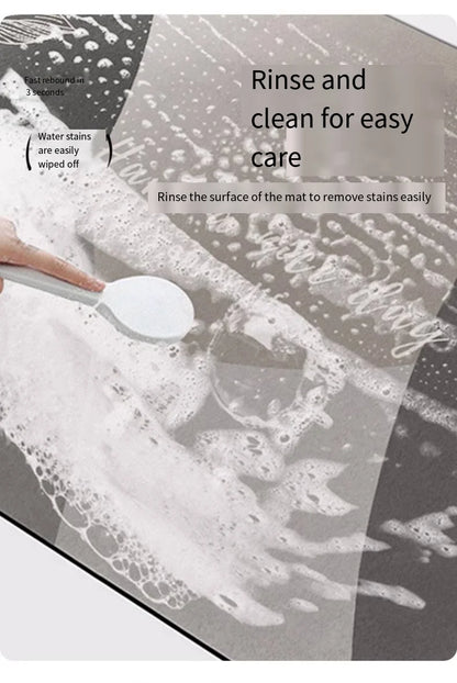 Capybara Diatomite Bath Mat - Quick-Dry, Absorbent & Non-Slip Bathroom Floor Rug
