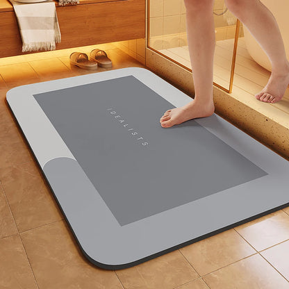 Thickened Diatomite Bath Mat - Super Absorbent, Quick-Dry & Non-Slip