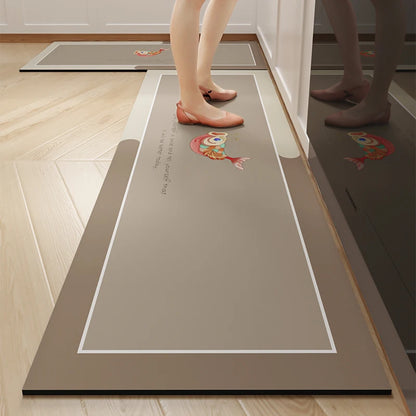 Summer Kitchen Mat - Bright & Absorbent Non-Slip Floor Pad, Easy Clean