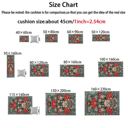 Floral Bath Mat Set of 3 - Absorbent & Non-Slip Bathroom Rugs, Light Luxury Decor