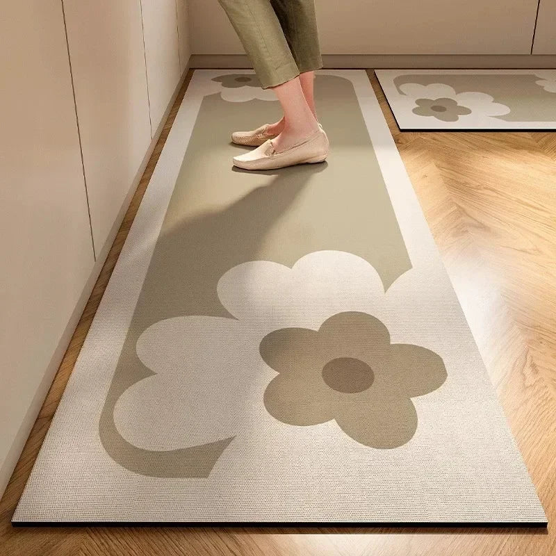 Wabi-Sabi Kitchen Mat - Oil Resistant & Absorbent Diatomite Floor Pad (1 or 2-Pack)